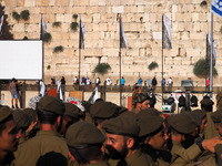 Принятие присяги у Стены Плача. Иерусалим.