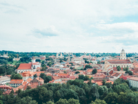 Вид на город Вильнюс.