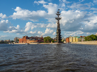 Вид на стрелку Садовнического острова в Москве