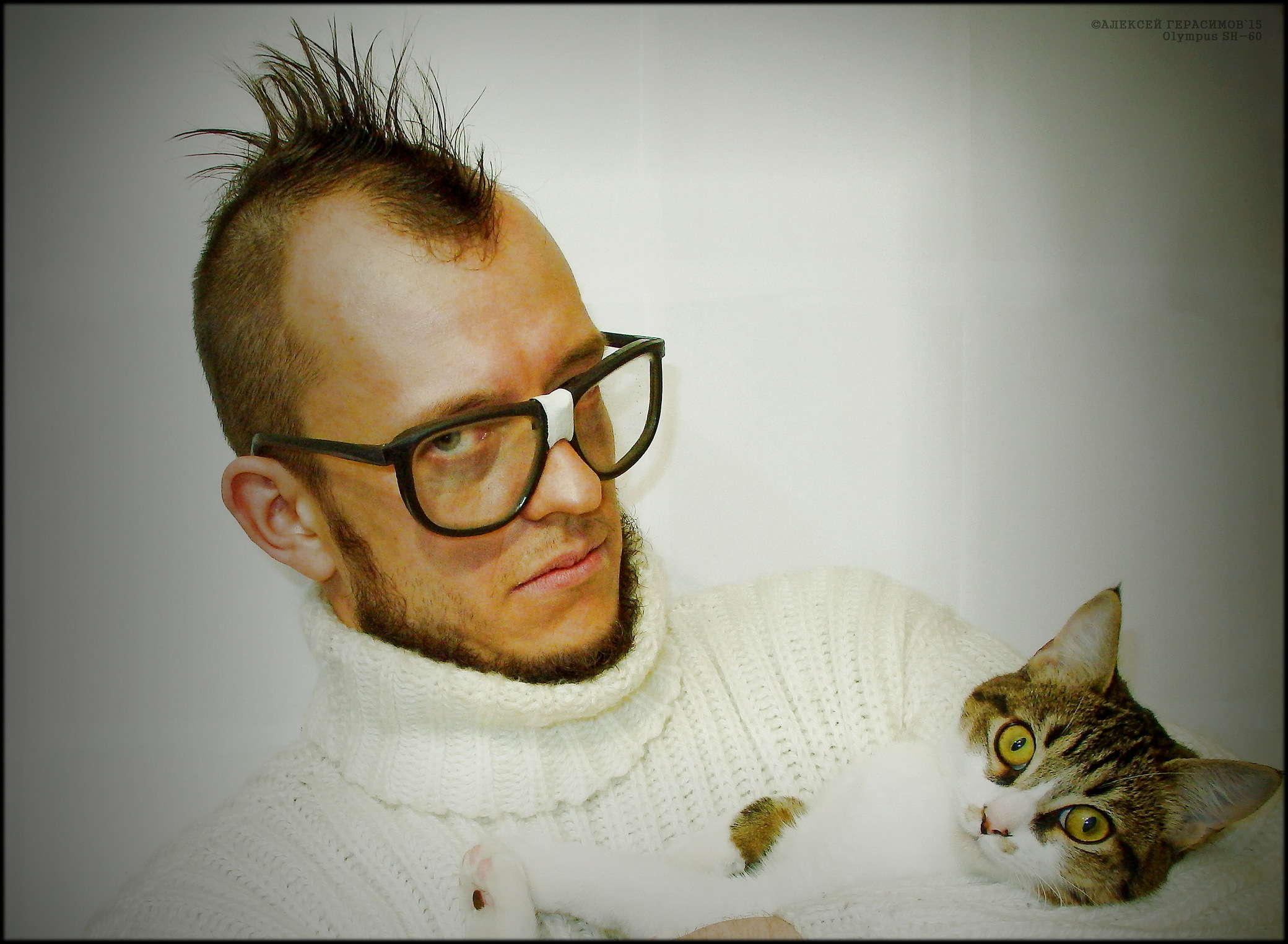 Автопортрет с котом Иго.