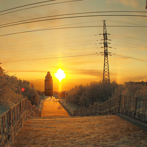 Мурманск,солнце января